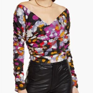 Off the shoulder ruched top